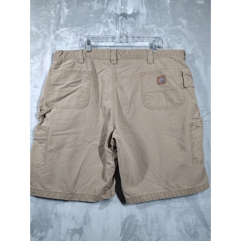 Carhartt Mens Tan Canvas Carpenter Shorts Relaxed Fit Workwear Size 44